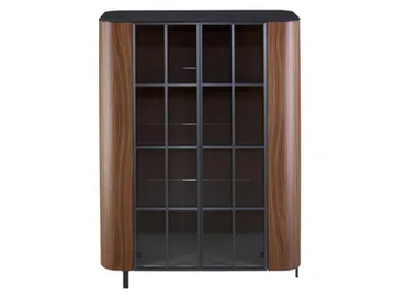 POSTMODERNE - Wood and glass display cabinet by Ligne Roset - view 2